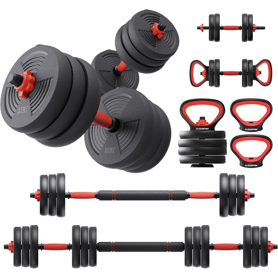Adjustable Dumbbells Set, 60LB - đánh giá và giá Kettlebell