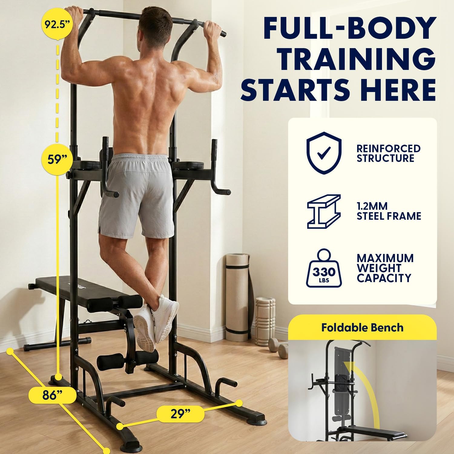All-in-One Power Tower Pull-Up - đánh giá và giá Pull Up Bar